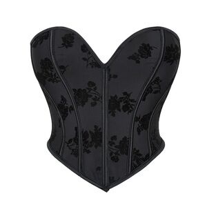 NWT Micas Jacquard Lace-Up Eyelet Corset Top